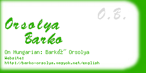 orsolya barko business card